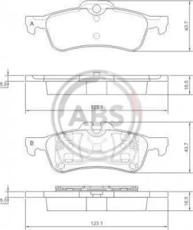 Тормозные колодки, дисковые.) A.B.S. 37305