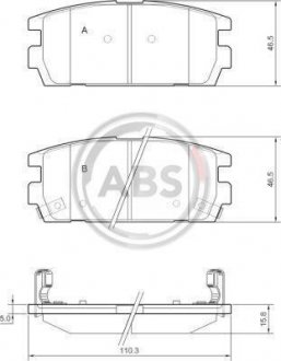 Гальмівні колодки, дискове гальмо (набір) A.B.S. 37324