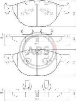 Тормозные колодки, дисковый тормоз (набор) A.B.S. A.B.S. 37370 (фото 1)