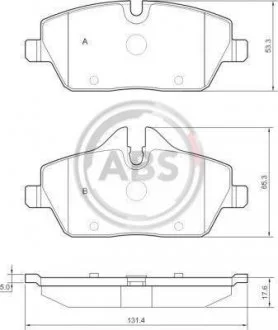 Гальмівні колодки, дискове гальмо (набір) A.B.S. A.B.S. 37434