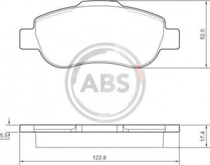 Гальмівні колодки, дискове гальмо (набір) A.B.S. 37439