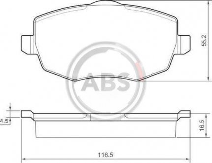 Гальмівні колодки, дискове гальмо (набір) A.B.S. 37444