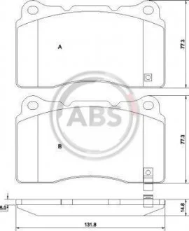 Тормозные колодки, дисковые.) A.B.S. 37447