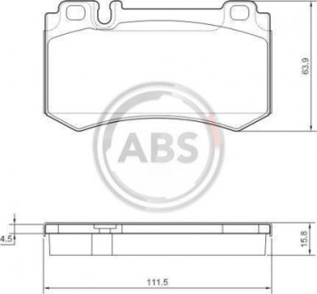 Тормозные колодки, дисковый тормоз (набор) A.B.S. 37454