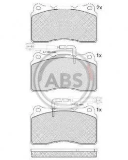Тормозные колодки, дисковый тормоз (набор) A.B.S. A.B.S. 37486