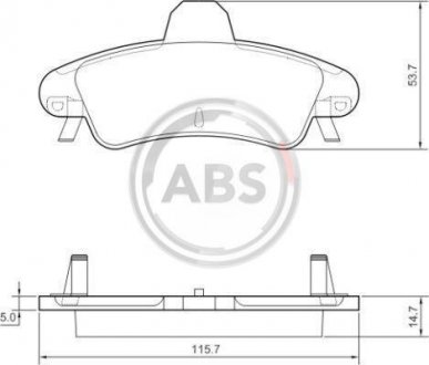 Тормозные колодки, дисковый тормоз (набор) A.B.S. A.B.S. 37497 (фото 1)