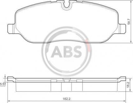 Тормозные колодки, дисковый тормоз (набор) A.B.S. 37501