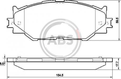 Гальмівні колодки, дискове гальмо (набір) A.B.S. 37547