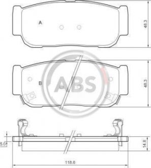 Тормозные колодки, дисковый тормоз (набор) A.B.S. A.B.S. 37567 (фото 1)