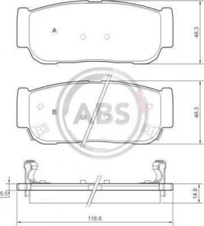 Тормозные колодки, дисковый тормоз (набор) A.B.S. A.B.S. 37567