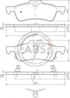 Гальмівні колодки, дискове гальмо (набір) A.B.S. 37579
