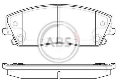 Гальмівні колодки дискові перед. Chysler 300 / Chrysler 300C / Dod A.B.S. 37609