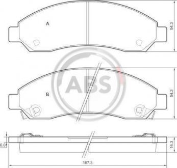 Гальмівні колодки, дискове гальмо (набір) A.B.S. A.B.S. 37654 (фото 1)