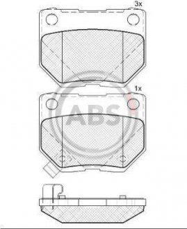 Тормозные колодки, дисковый тормоз (набор) A.B.S. A.B.S. 37661 (фото 1)