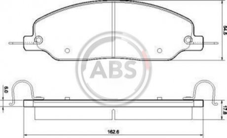 Тормозные колодки, дисковый тормоз (набор) A.B.S. 37662