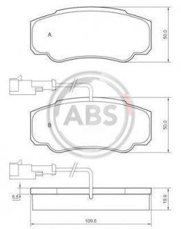 Гальмівні колодки, дискове гальмо (набір) A.B.S. A.B.S. 37666 (фото 1)