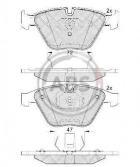 Гальмівні колодки, дискове гальмо (набір) A.B.S. 37667