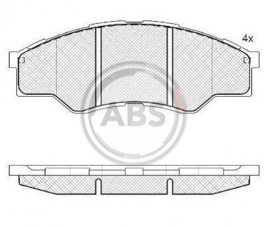 Тормозные колодки, дисковый тормоз (набор) A.B.S. 37684