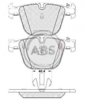 Тормозные колодки, дисковый тормоз (набор) A.B.S. A.B.S. 37704 (фото 1)