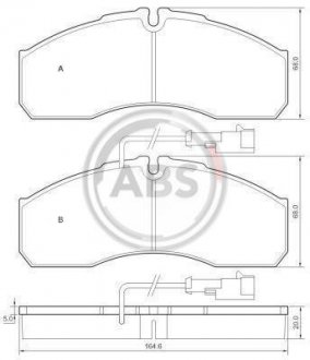 Тормозные колодки, дисковый тормоз (набор) A.B.S. A.B.S. 37709 (фото 1)