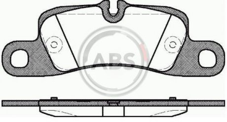 Тормозные колодки, дисковый тормоз (набор) A.B.S. 37725