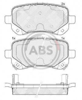 Гальмівні колодки, дискове гальмо (набір) A.B.S. 37733