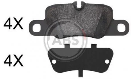 Фото гальмівні колодки, дискове гальмо (набір) A.B.S. A.B.S. 37820 Гальмівні колодки, дискове гальмо (набір) A.B.S. A.B.S. 37820