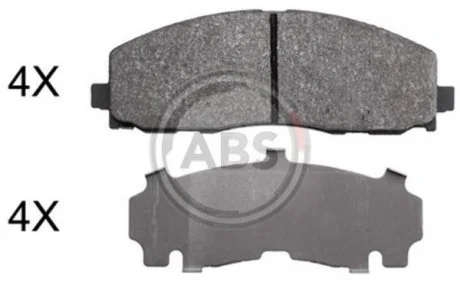 Комплект гальмівних колодок, дискове гальмо A.B.S. 37936