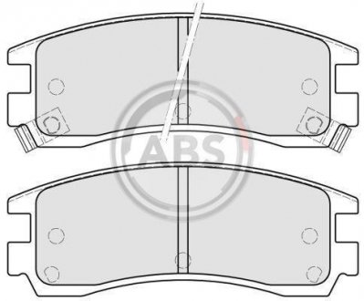 Гальмівні колодки, дискове гальмо (набір) A.B.S. A.B.S. 38508 (фото 1)