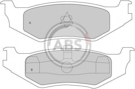 Тормозные колодки, дисковый тормоз (набор) A.B.S. A.B.S. 38512 (фото 1)