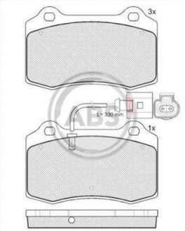 Гальмівні колодки, дискове гальмо (набір) A.B.S. A.B.S. 38592 (фото 1)