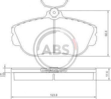 Тормозные колодки, дисковый тормоз (набор) A.B.S. 38601