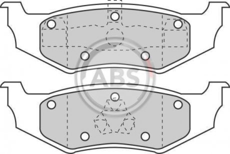 Гальмівні колодки, дискове гальмо (набір) A.B.S. 38641