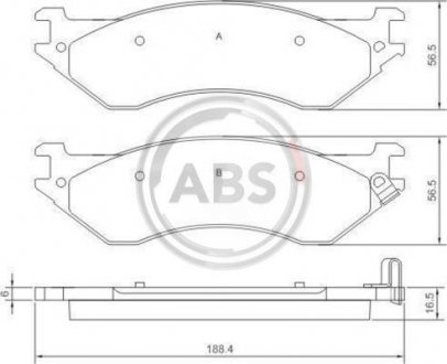 Гальмівні колодки, дискове гальмо (набір) A.B.S. 38702