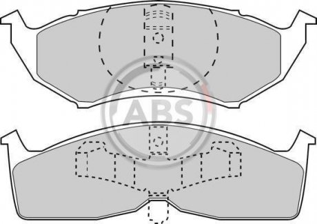 Гальмівні колодки, дискове гальмо (набір) A.B.S. 38730