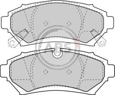 Тормозные колодки, дисковый тормоз (набор) A.B.S. A.B.S. 38753 (фото 1)