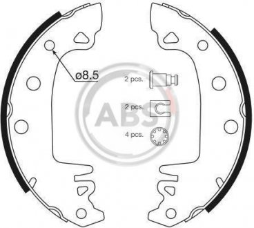 Гальмівні колодки барабанні (набір) A.B.S. A.B.S. 8111 (фото 1)