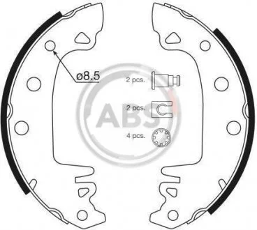 Тормозные колодки барабанные.) A.B.S. A.B.S. 8111