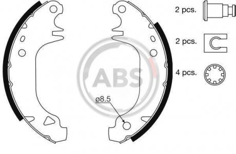 Тормозные колодки.) A.B.S. 8311