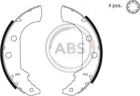 Тормозные колодки.) A.B.S. 8321