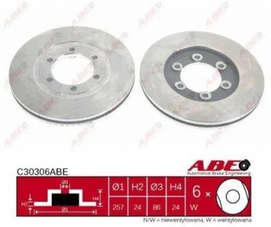 Диск тормозной ABE C30306ABE