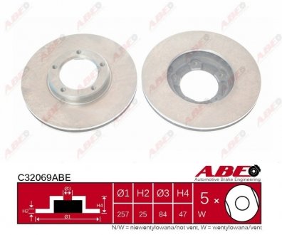 Диск тормозной ABE C32069ABE