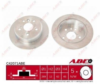 Диск тормозной ABE C42071ABE