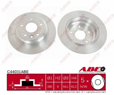 Диск тормозной ABE C44031ABE (фото 1)