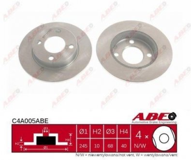 Диск тормозной ABE C4A005ABE