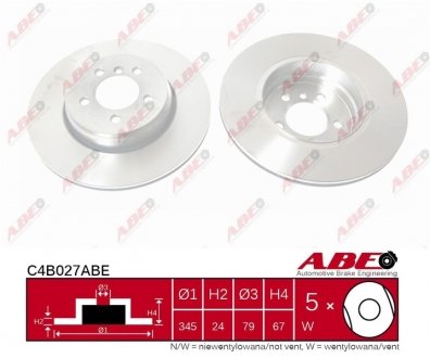 Диск тормозной ABE C4B027ABE