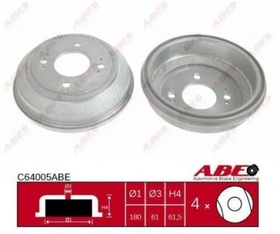 Фото гальмівний барабан ABE C64005ABE Гальмівний барабан ABE C64005ABE