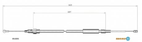 Трос ручного гальма ADRIAUTO 030255