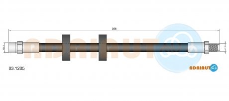 VW Шланг тормозной передн. 100/200 -90 ADRIAUTO 031205