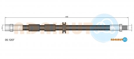Шланг гальмівний передн. E34,E32,E31 ADRIAUTO 05.1207